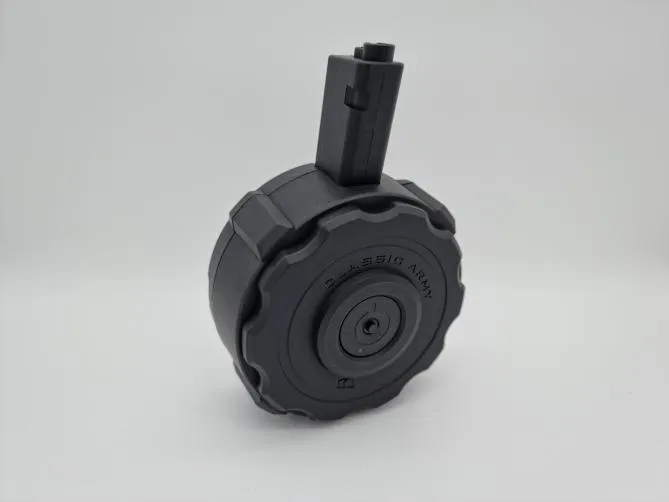 Classic Army PX9/X9 Drum Mag Polymer Black Elektrisch Winding